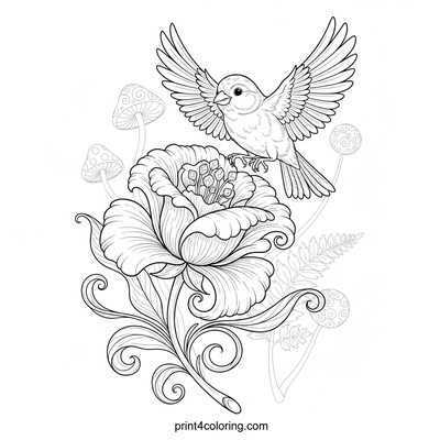 Whimsical Canary's Secret Garden Perch