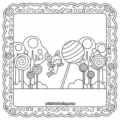 Lollipop coloring pages preview