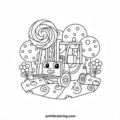 Sweet Lift: Candy Land Forklift Adventure