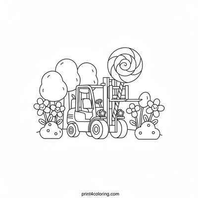 Sweet Lift: Forklift Fun in Candy Land