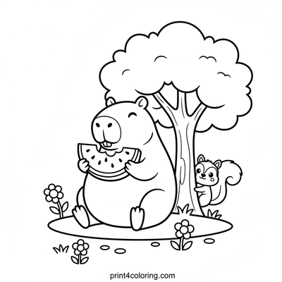 Capybara's Watermelon Wonderland