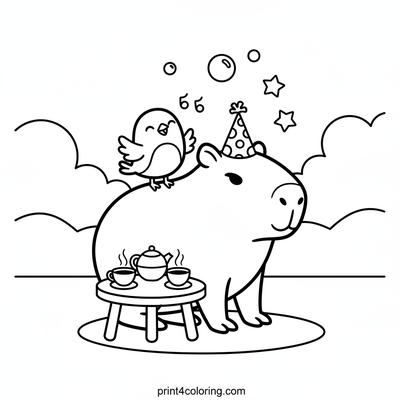 Capybara's Tea Party Surprise