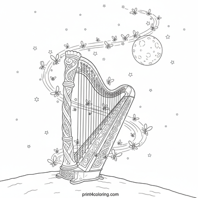 Moonlit Harp Serenade