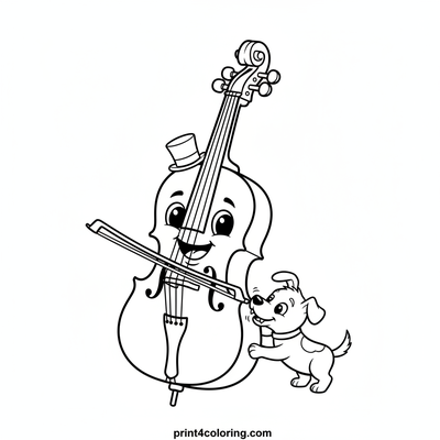 Cello's Wobbly Wagon Adventure - free printable coloring page