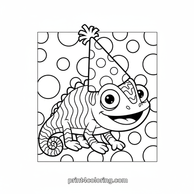 Polka-Dot Party Chameleon's Silly Hide-and-Seek