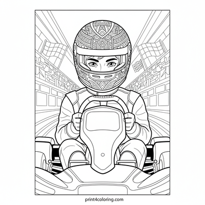 Champion's Race Day: Go-Kart Zoom! - free printable coloring page