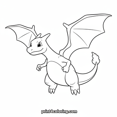Charizard's Epic Sky Adventure - free printable coloring page