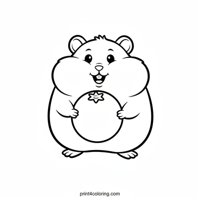 Chubby Cheeks, Big Blueberry! - free printable coloring page
