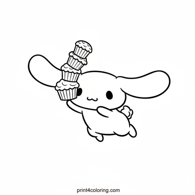 Cinnamoroll's Sweet Sky Delivery - free printable coloring page