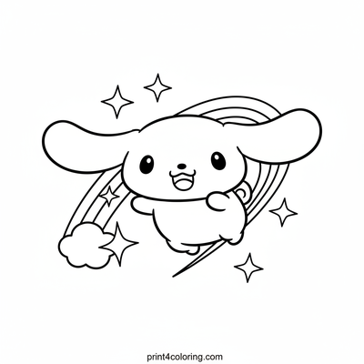 Cinnamoroll's Twinkling Star Adventure - free printable coloring page