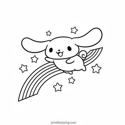 Cinnamoroll's Twinkling Star Adventure - free printable coloring page