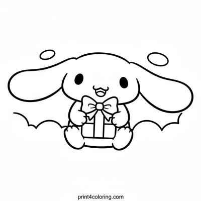 Cinnamoroll's Sky-High Surprise - free printable coloring page