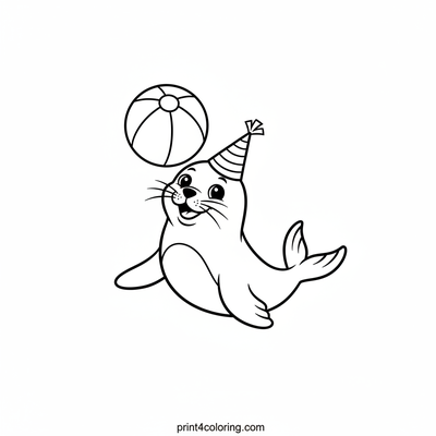 Sealy's Super Balancing Act - free printable coloring page