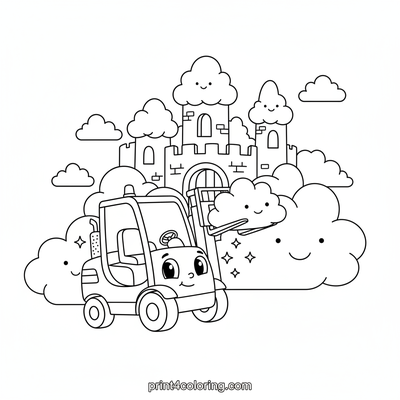 Magical Cloud Castle Builder Forklift
