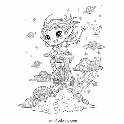 The Celestial Unicyclist's Starry Journey