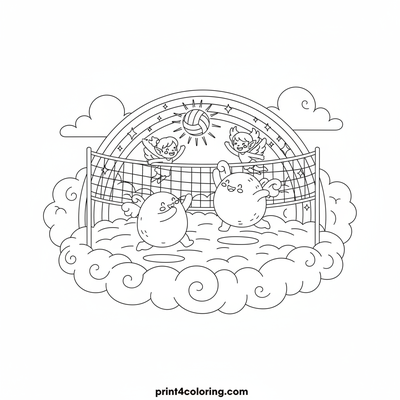 Cloud Kingdom Volleyball Fun