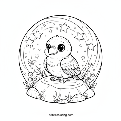 Starlit Condor's Dreamy Mountain Perch