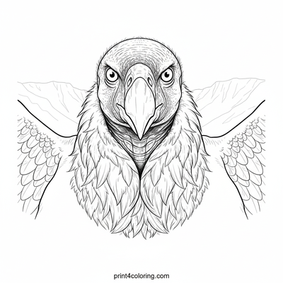 Grand Condor's Canyon Majesty - free printable coloring page