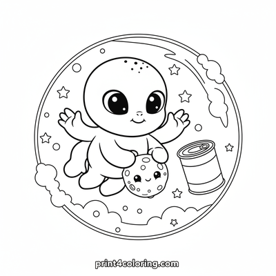 Zorp's Super Spinach Space Push - free printable coloring page