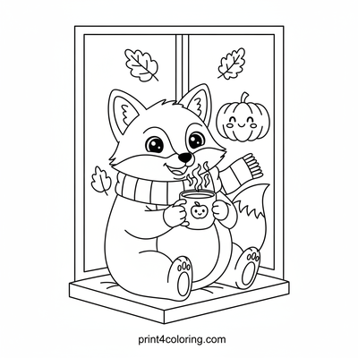 A Cozy Fox's Autumn Window View