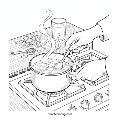 The Art of Hot Cocoa Crafting - free printable coloring page