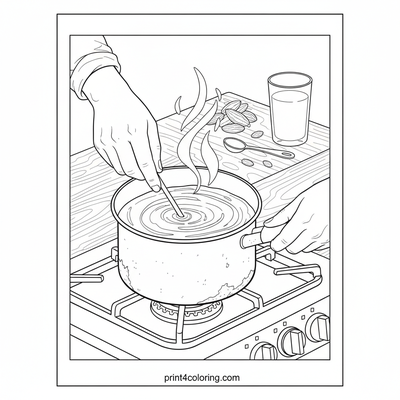 The Art of Crafting Perfect Hot Cocoa - free printable coloring page