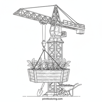 The Gentle Giant's Garden Gift - free printable coloring page