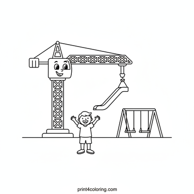 The Friendly Crane Builds a Playground