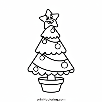 Christmas Trees coloring pages preview