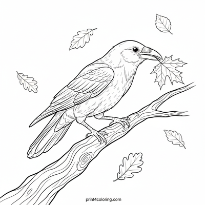 Crow's Autumn Leaf Collector