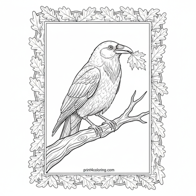 The Crow's Secret Autumn Leaf