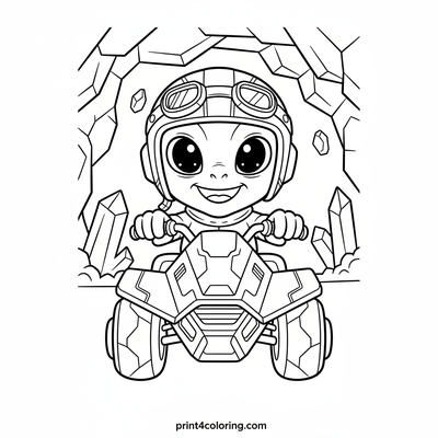 Mystic Crystal Quadventure - free printable coloring page
