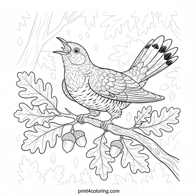 The Cuckoo's Grand Morning Serenade - free printable coloring page