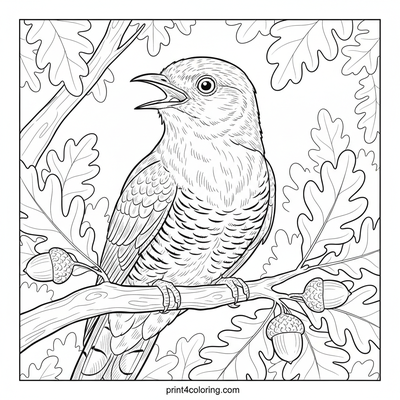 Magnificent Cuckoo's Morning Call - free printable coloring page