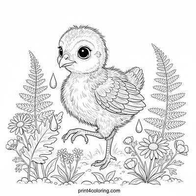 Curious Poult's Meadow Discovery - free printable coloring page
