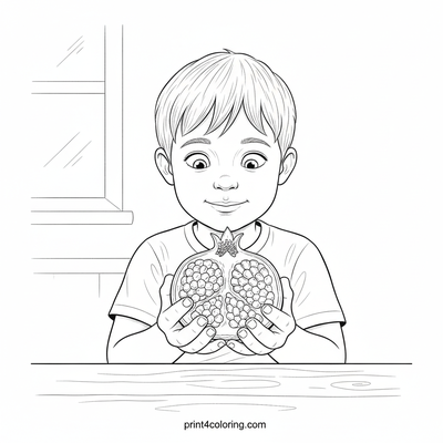 The Curious Child's Pomegranate Discovery