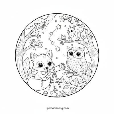 Curious Critters' Night Sky Adventure