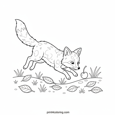 Whispering Woods: A Fox's Cherry Discovery