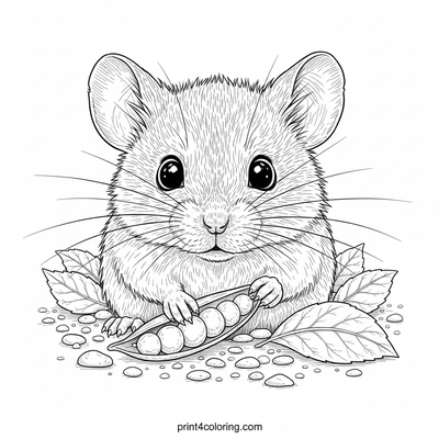 Curious Pea Pod Explorer - free printable coloring page