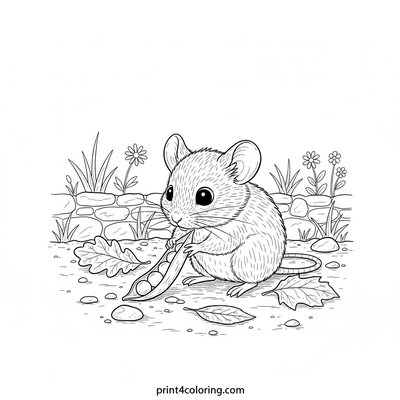 Garden Mouse's Pea Pod Adventure - free printable coloring page