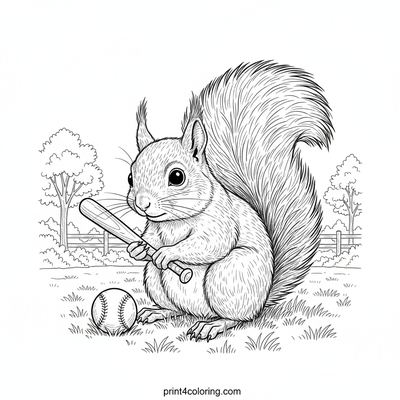 Squeaky's Grand Slam Debut - free printable coloring page