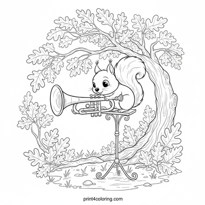 Trumpet coloring pages preview