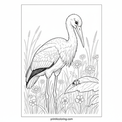 Gentle Giant and the Tiny Traveler - free printable coloring page