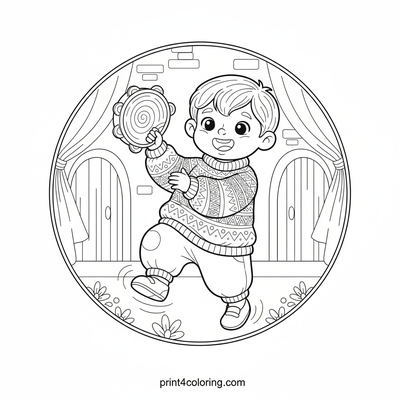 Tambourine coloring pages preview