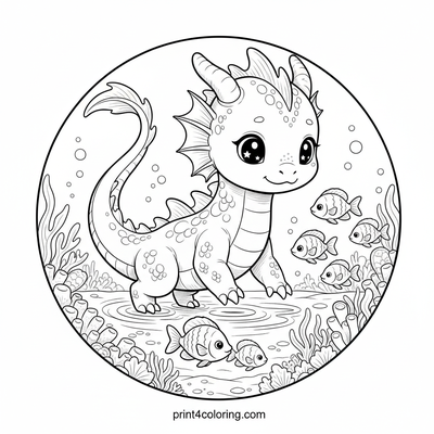 Deep Sea Dragon's Delight - free printable coloring page