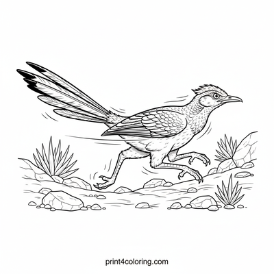 Desert Dash: Roadrunner's Wild Run - free printable coloring page