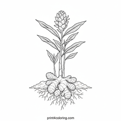Ginger's Hidden Wonders: Rhizome & Bloom - free printable coloring page