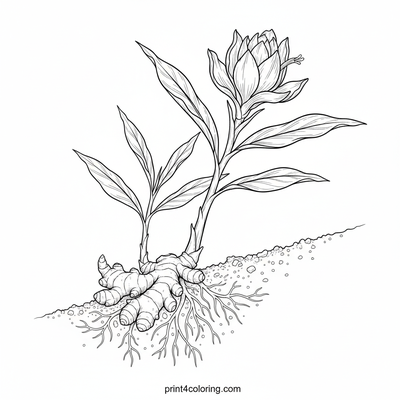 The Secret Life of Ginger Plant - free printable coloring page