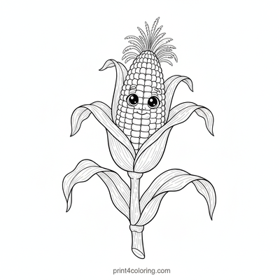Golden Harvest Stalk - free printable coloring page