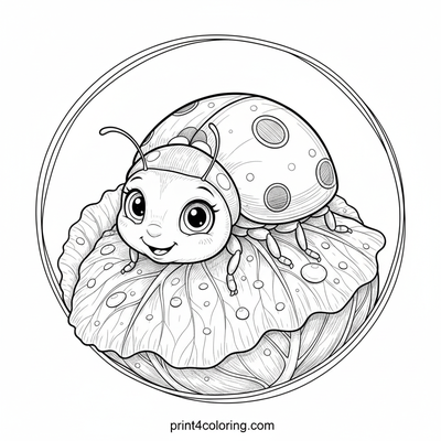 Ladybug's Glistening Cabbage Adventure - free printable coloring page